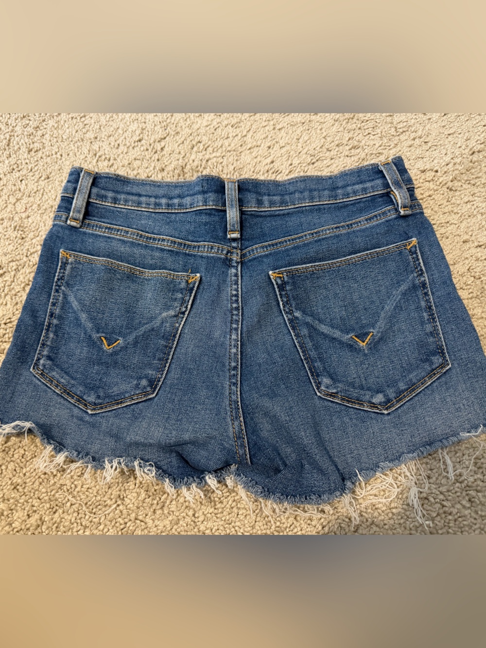 Hudson Gemma Denim Jean Shorts Size 25 Distressed Cuffed High Rise Summer - Picture 4 of 6